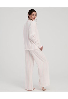 Pijama De Pantalón Manga Larga Con Botones Mandarina ST Even 18628