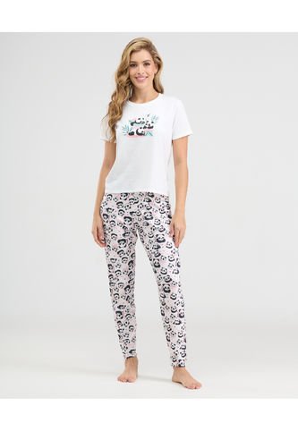 Pijama De Pantalón Manga Corta Estampada Est Panda ST Even 18598 St Even