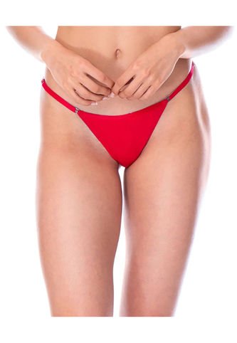 Brasilera Semidescaderado Ajuste Graduable Elástico Plano Rojo ST Even 44971 St Even