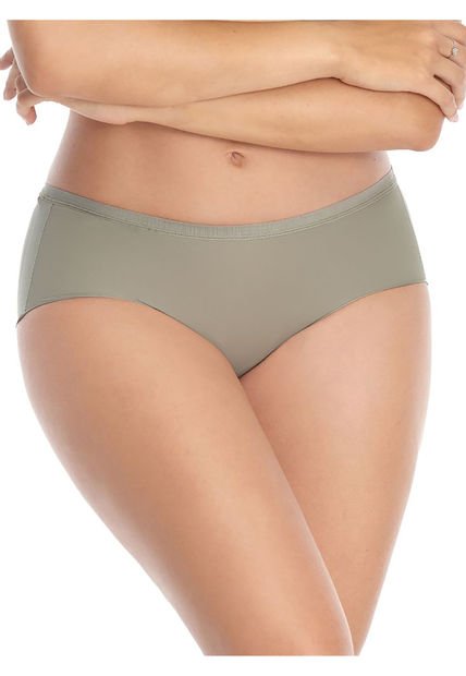 Cachetero Semidescaderado Invisible En Microfibra Verde ST Even 43574
