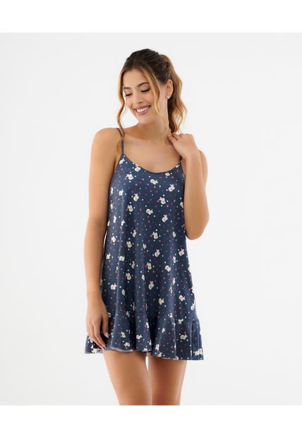 Pijama Batola Con Boleros Y Cargaderas Silueta Amplia Estampado ST Even 18555