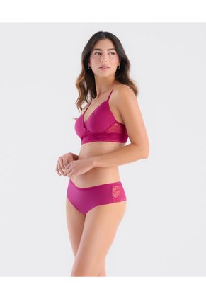 Cachetero Semidescaderado Corte Anatómico Elástico Delgado Fucsia ST Even 49394