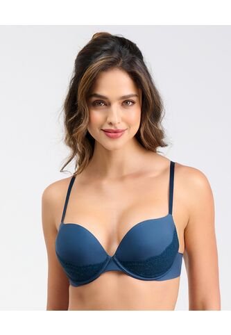 Brasier Extra Realce Encaje En La Base Azul Noche St Even 49550 St Even