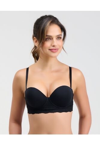 Brasier Extra Realce Encaje En La Base Negro St Even 49560 St Even