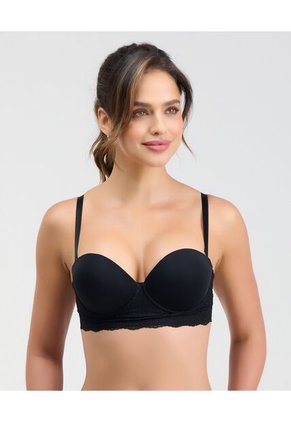 Brasier Extra Realce Encaje En La Base Negro St Even 49560