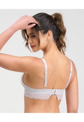 Brasier Realce Medio Escote Profundo Gris St Even 49570