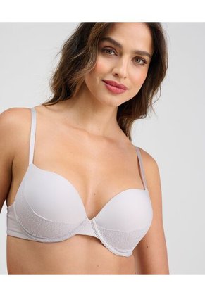 Brasier Extra Realce Encaje En La Base Gris St Even 49550