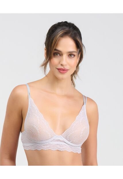 Bralette Silueta Triangular Arco Interno Gris St Even 49606