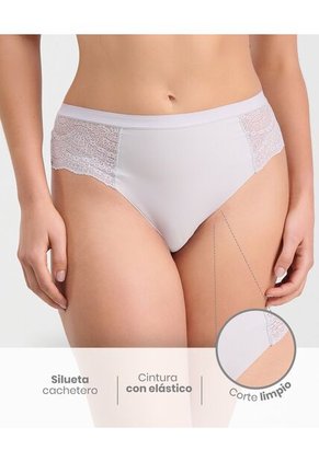 Cachetero Laterales En Encaje Gris St Even 49604