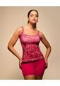 Vestido De Baño Tankini Copas Fijas Suaves Estampado Fucsia St Even 99916 de St Even