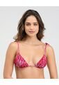 Top De Baño Triangular Tiras Ajustables Estampado Fucsia St Even 99939 de St Even