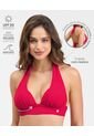 Top De Baño Tipo Healter Con Copas Anudado En Cuello Rojo St Even  99948 de St Even