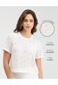 Camiseta De Malla Cuello Redondo Manga Corta Marfil St Even 99877 de St Even