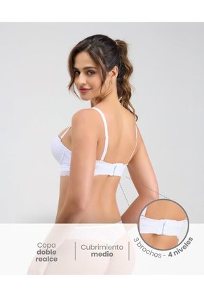 Brasier Extra Realce Encaje En La Base Blanco St Even 49560