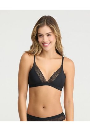 Bralette Escote Profundo Cargadera Negro St Even 49686