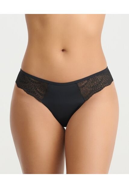 Brasilera Semidescaderada Con Elastico En Cintura Detalles En Encaje Negro St Even 49641