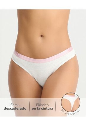 Brasilera Semidescaderada Con Elastico En Cintura Marfil St Even 49671