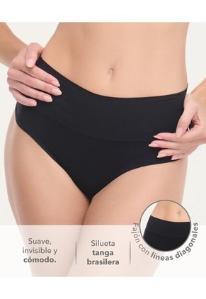 Panty Seamless Silueta Tanga Brasilera Negro St Even  49711
