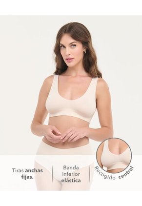 Top Seamless Tiras Anchas Fijas Natural St Even 49726