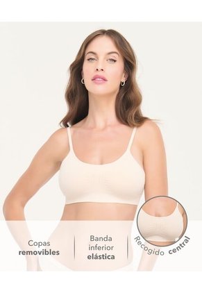 Top Seamless Tiras Fijas Copas Removibles Natural St Even 49736
