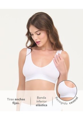 Top Seamless Tiras Anchas Fijas Blanco St Even 49726