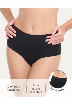 Panty Seamless Tipo Cachetero Fajón Ancho Negro St Even 49702