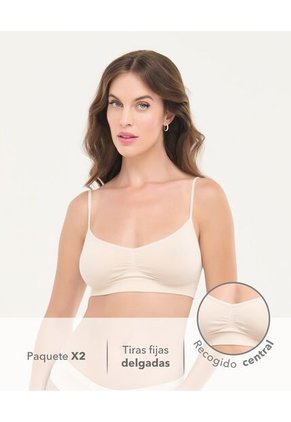 Top Seamless Paquete X2 Escote En V Natural St Even 49756