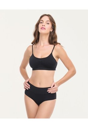Panty Seamless Tipo Cachetero Fajón Ancho Negro St Even 49702