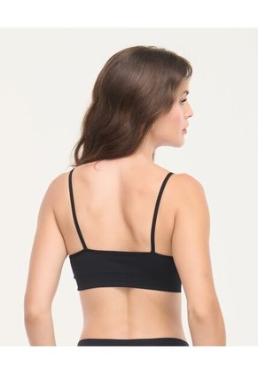 Top Seamless Tiras Fijas Copas Removibles Negro St Even 49736