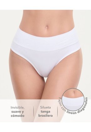 Panty Seamless Silueta Tanga Fajón Ancho Blanco St Even 49721