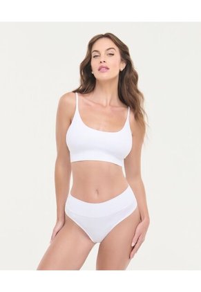 Panty Seamless Silueta Tanga Fajón Ancho Blanco St Even 49721