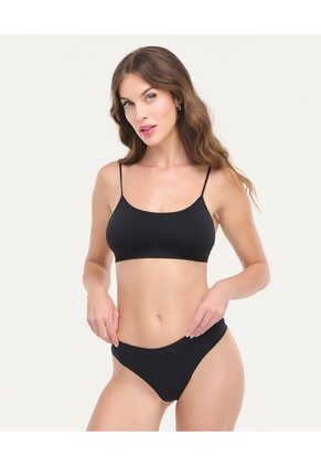 Panty Paquete X2 Silueta Tanga Negro St Even 49731