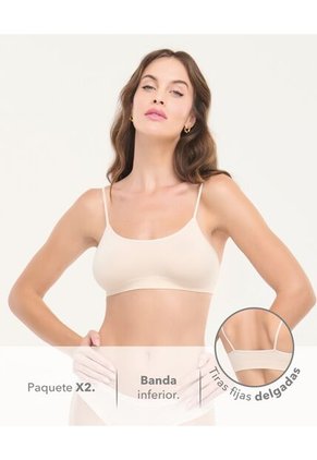Top Seamless Paquete X2 Tiras Fijas Natural St Even 49746