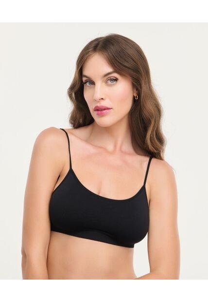 Top Seamless Paquete X2 Tiras Fijas Negro St Even 49746