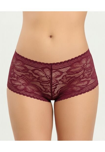 Brasilera Semidescaderada Posterior En Encaje Invisible Vinotinto St Even 48834