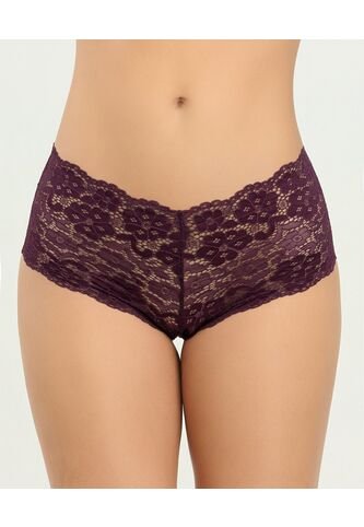 Cachetero Semidescaderado En Encaje Con Elástico Morado St Even 49624 St Even