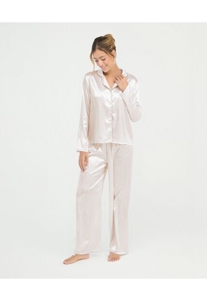 Pijama Pantalón Camisa Manga Larga Blanco St Even 18758