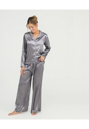 Pijama Pantalón Camisa Manga Larga Gris St Even 18758