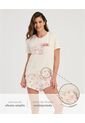 Pijama De Short Camiseta Manga Corta Estampado Beige St Even 18724 de St Even