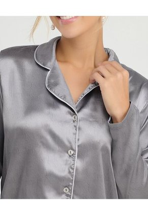 Pijama Pantalón Camisa Manga Larga Gris St Even 18758