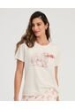 Pijama De Short Camiseta Manga Corta Estampado Beige St Even 18724 de St Even