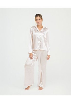 Pijama Pantalón Camisa Manga Larga Blanco St Even 18758