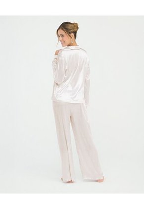 Pijama Pantalón Camisa Manga Larga Blanco St Even 18758