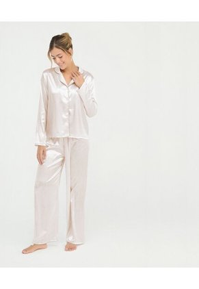 Pijama Pantalón Camisa Manga Larga Blanco St Even 18758