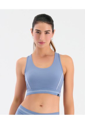Top Deportivo Soporte Ligero  Silueta Ajustada Azul Indigo ST Even 68276