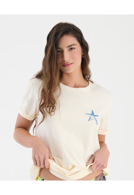 Camiseta Beige Silueta Holgada Suave Y Ligera Ivory ST Even 99767