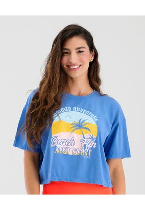 Camiseta Silueta Holgada Suave Y Ligera Azul ST Even 99757