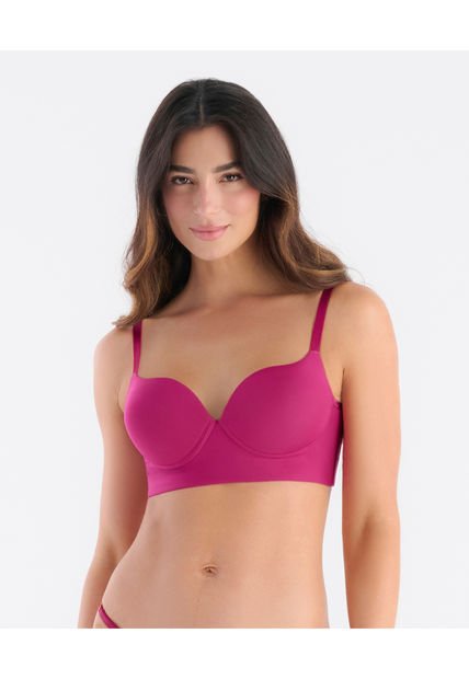 Brasier Realce Natural Con Copa Lisa Y Suaves Varillas Laterales Fucsia ST Even 47080