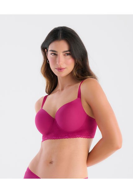 Brasier Realce Desvanecido Copa Lisa Con Varilla Fucsia ST Even 49290