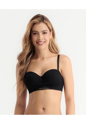 Brasier Realce Medio Tipo Strapless Con Varillas Cargaderas Graduables Y Removibles Negro ST Even 49230